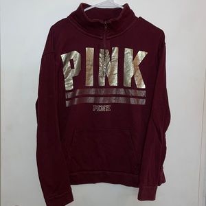 Med maroon PINK (Victoria’s Secret) quarter zip jacket 💖